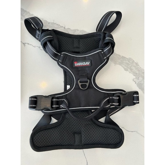 BARKBAY No Pull Dog Harness with Leash Clips Black XL - Picture 3 of 8